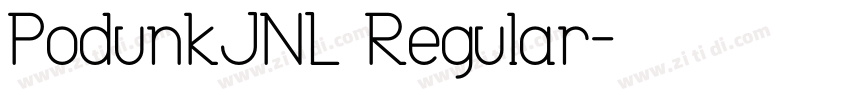 PodunkJNL Regular字体转换